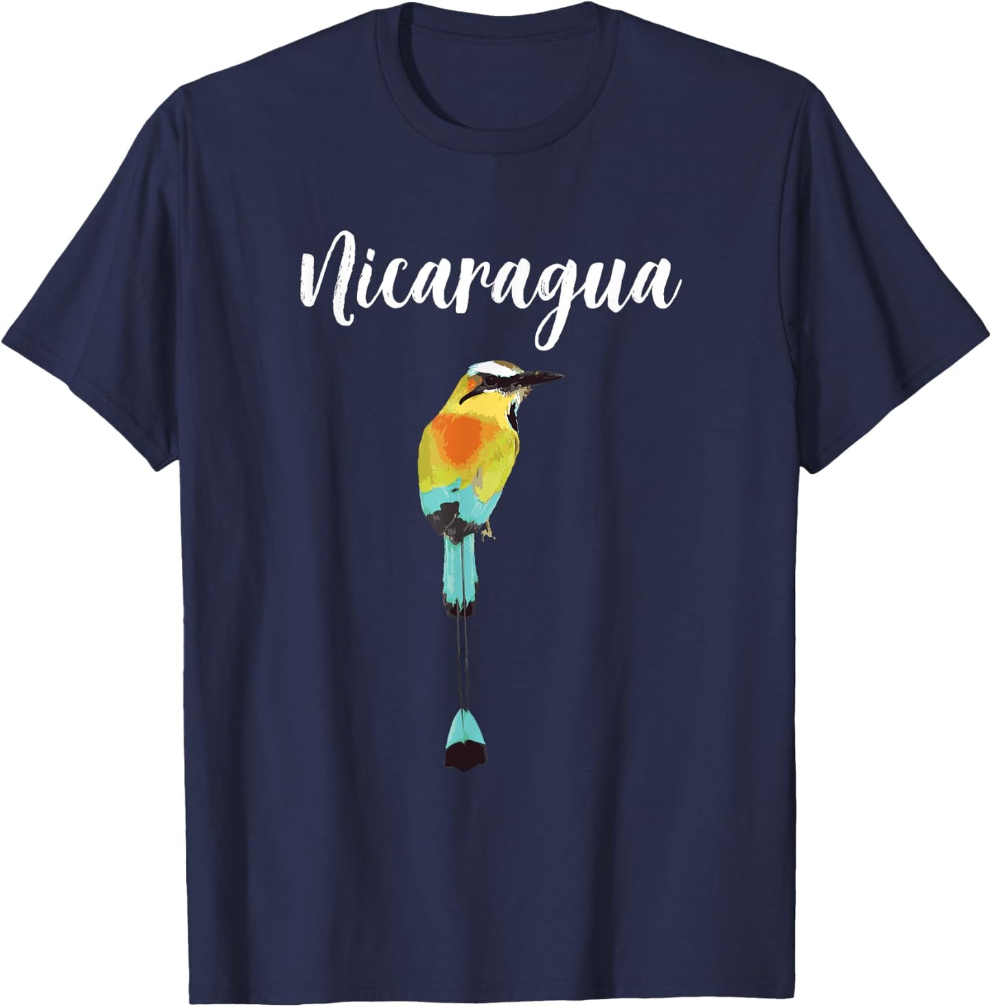 Nicaragua Guardabarranco Nicaraguan Bird Nica SOS Managua T-Shirt - T-Shirt | Navy