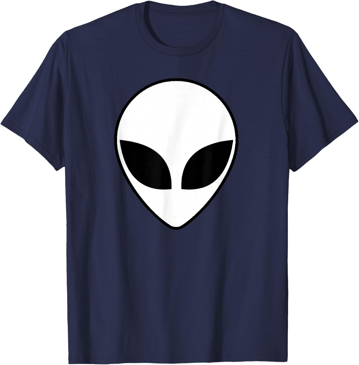 White Alien Head Extraterrestrial Believe T Shirt Men Women T-Shirt - T-Shirt | Navy