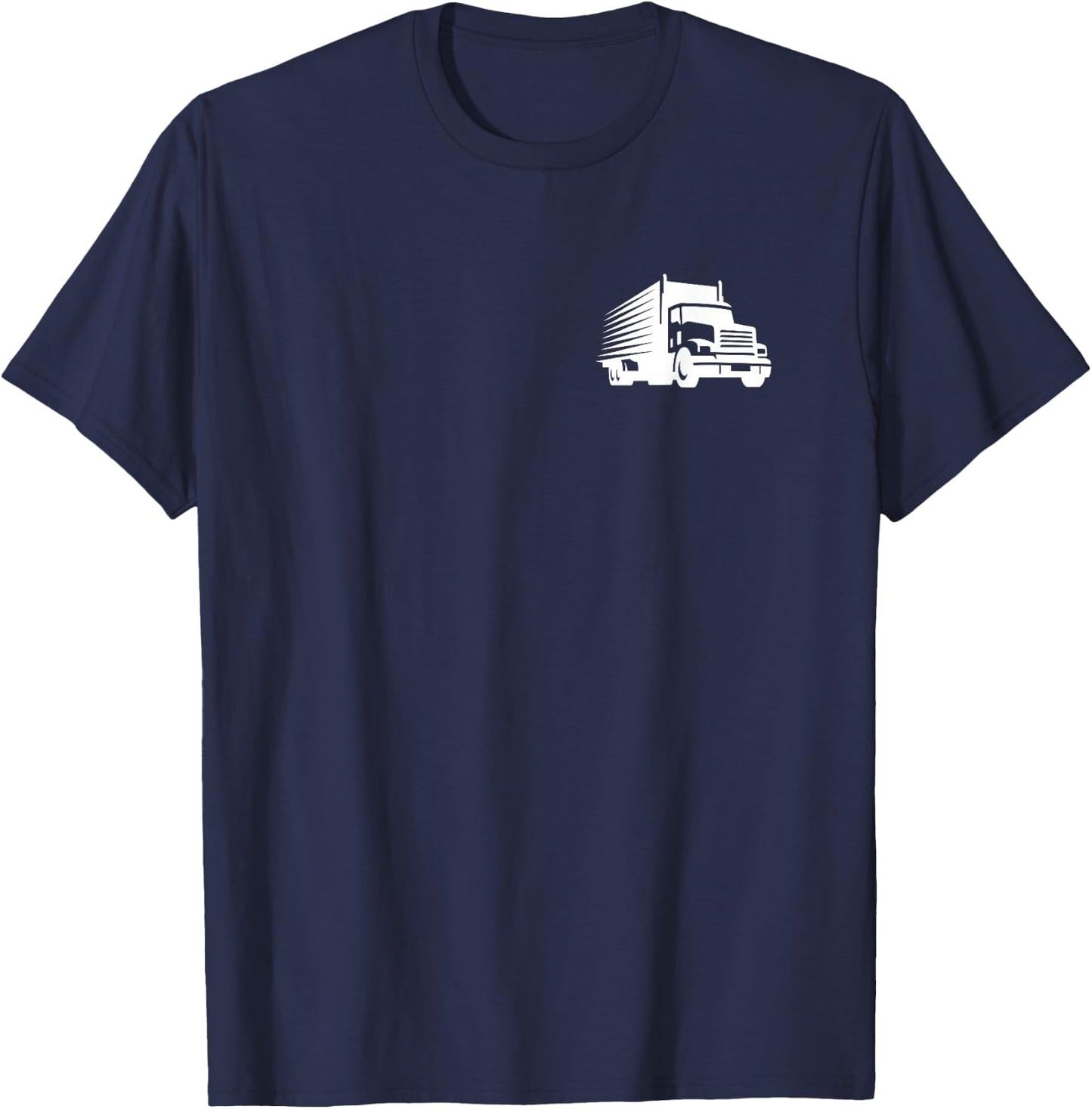 Trucker Logo Truck Simple Trucker T-Shirt - T-Shirt | Navy