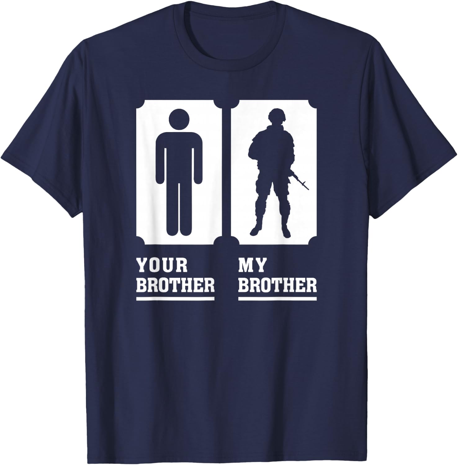 My Brother is in Military Veteran Brother for Proud Sister T-Shirt - T-Shirt | Navy