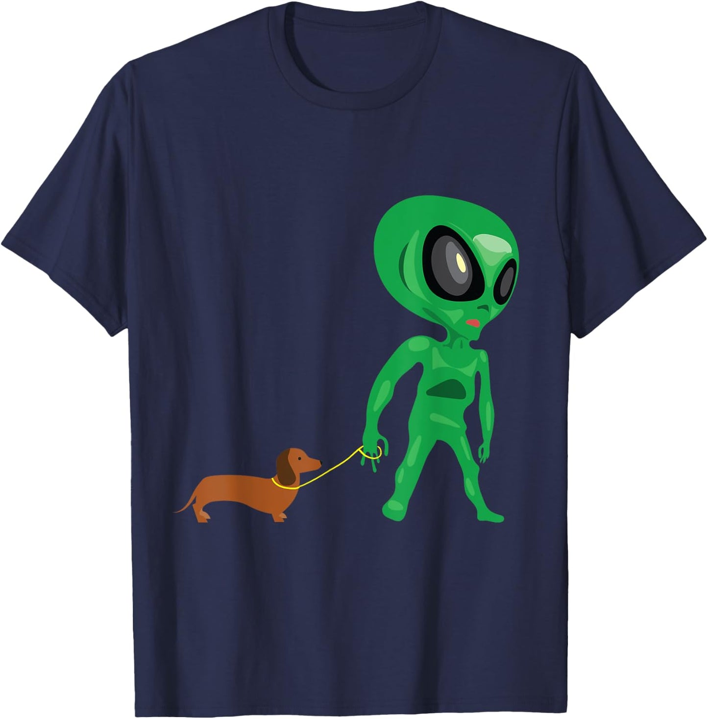Funny Dachshund Alien Wiener Dog Women T-Shirt - T-Shirt | Navy