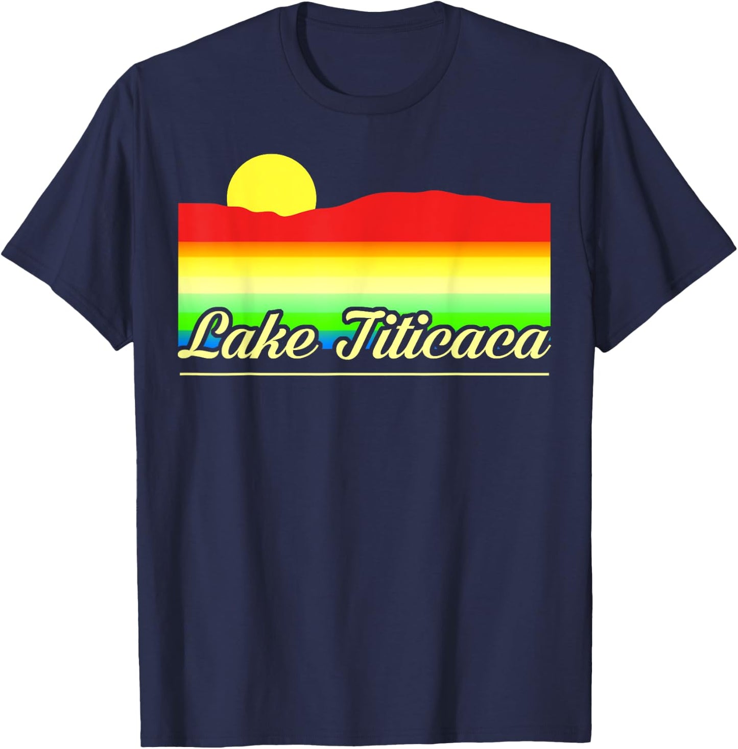 Lake Titicaca Funny T-Shirt - T-Shirt | Navy