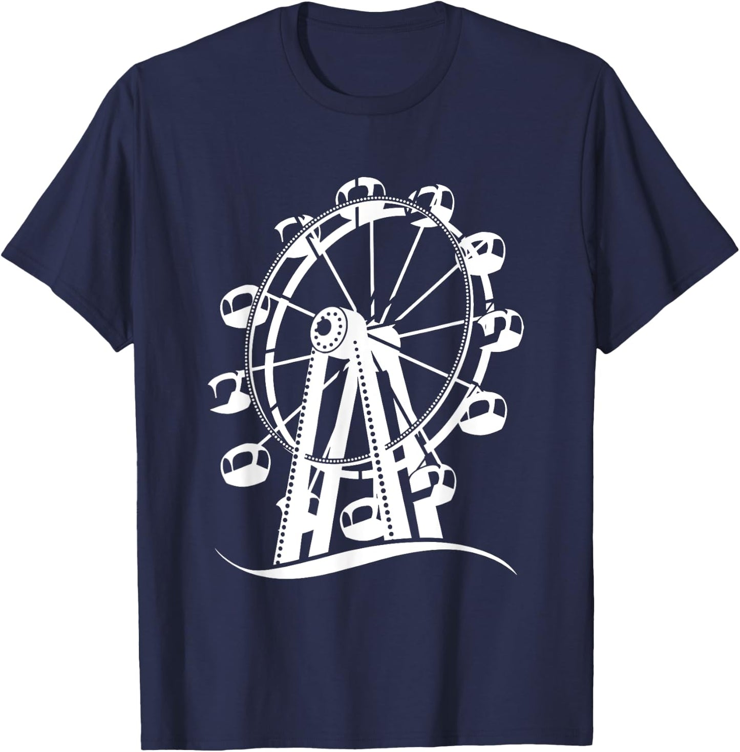 Ferris Wheel Adventure Ride Family Day Carnival T-Shirt - T-Shirt | Navy