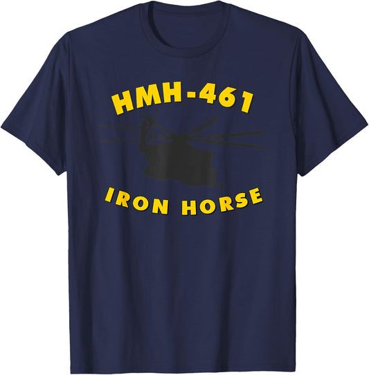 HMH-461 Iron Horse CH-53 Super Stallion Helicopter T-Shirt - T-Shirt | Navy