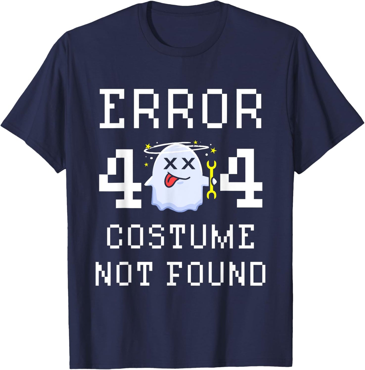 Error 404 Costume Not Found Gamer Halloween T-Shirt - T-Shirt | Navy
