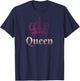 Queen Crown t shirt; Crown t shirt; T-Shirt - T-Shirt | Navy
