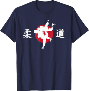 Judo Flag of Japan Gift T-Shirt - T-Shirt | Navy