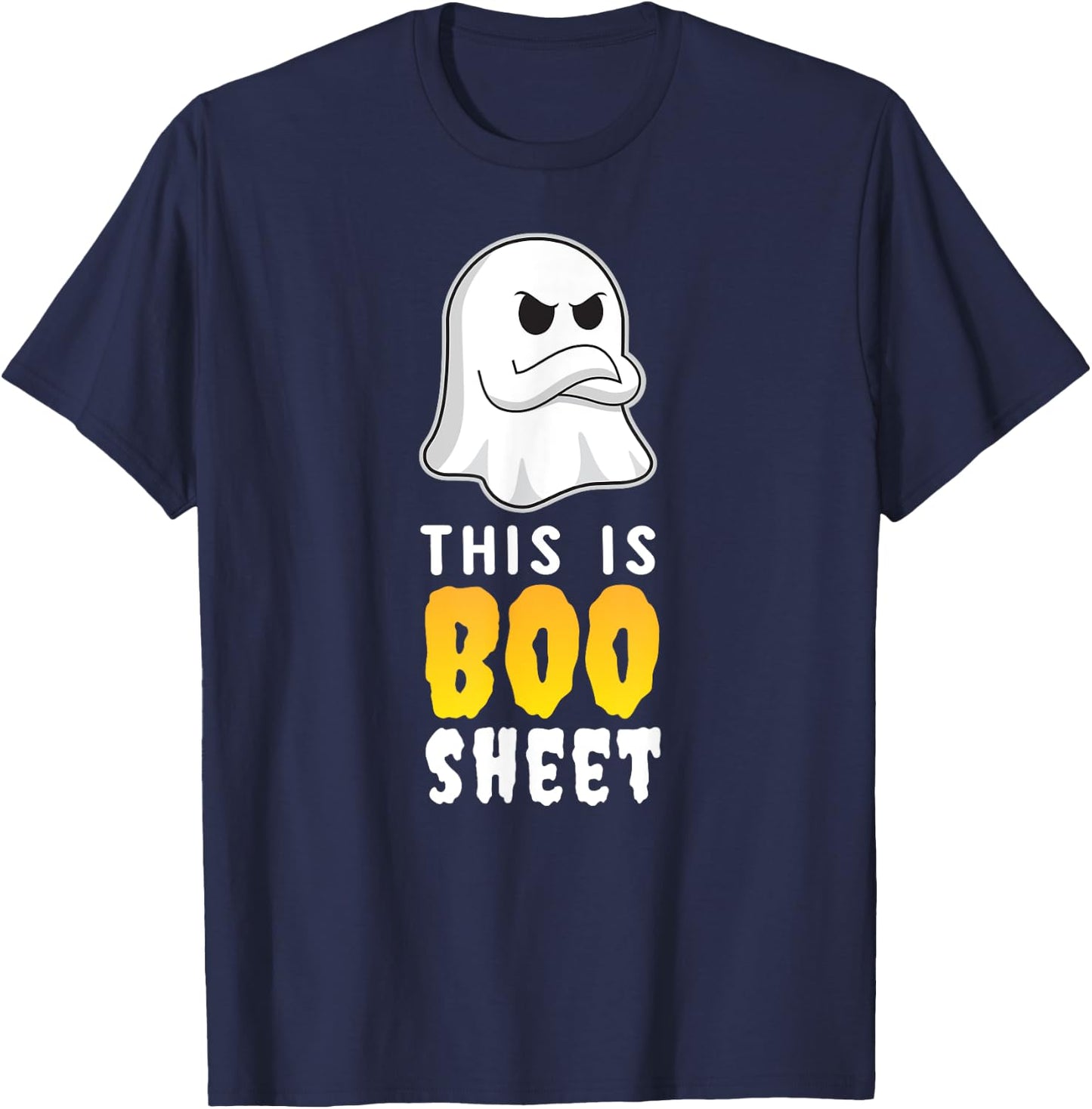 This Is Boo Sheet T Shirt Funny Ghost Spooky Party Idea Cute T-Shirt - T-Shirt | Navy
