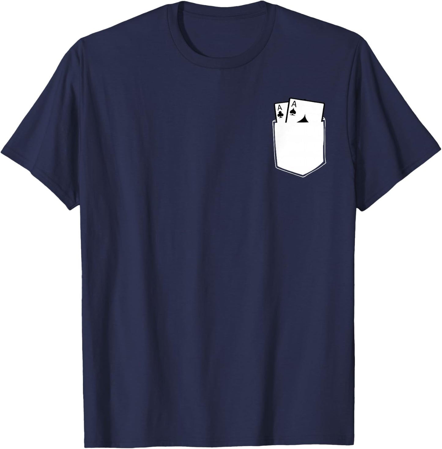 Las Vegas Aces Pocket Aces Poker Spades & Clubs Casino Gift T-Shirt - T-Shirt | Navy