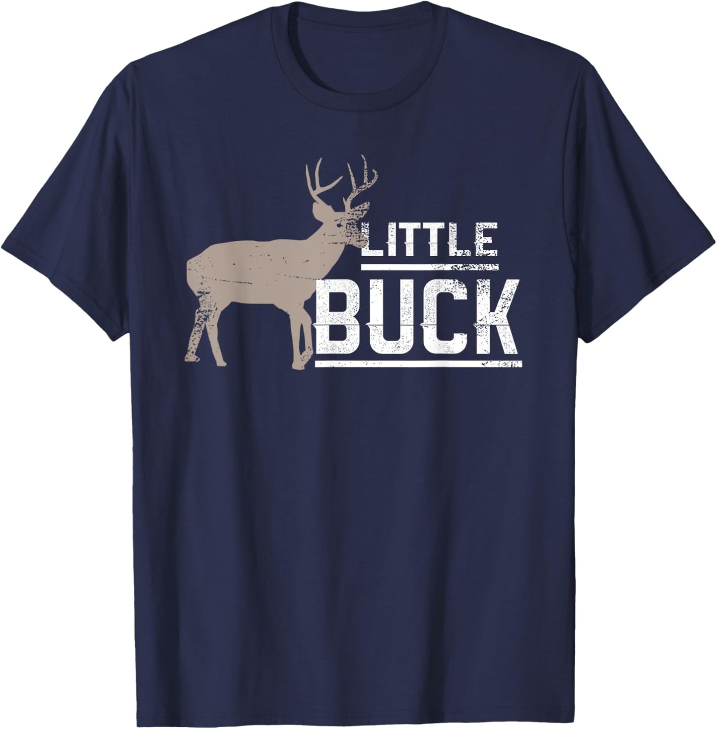 Father Son Hunting Shirts By DSR Little Buck Men XS Regular Small 21 inches 17.5 Short Sleeve Black T-Shirt - T-Shirt | Navy