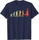 Retro Basketball Evolution Gift Basketball Players Small T-Shirt - T-Shirt | Navy