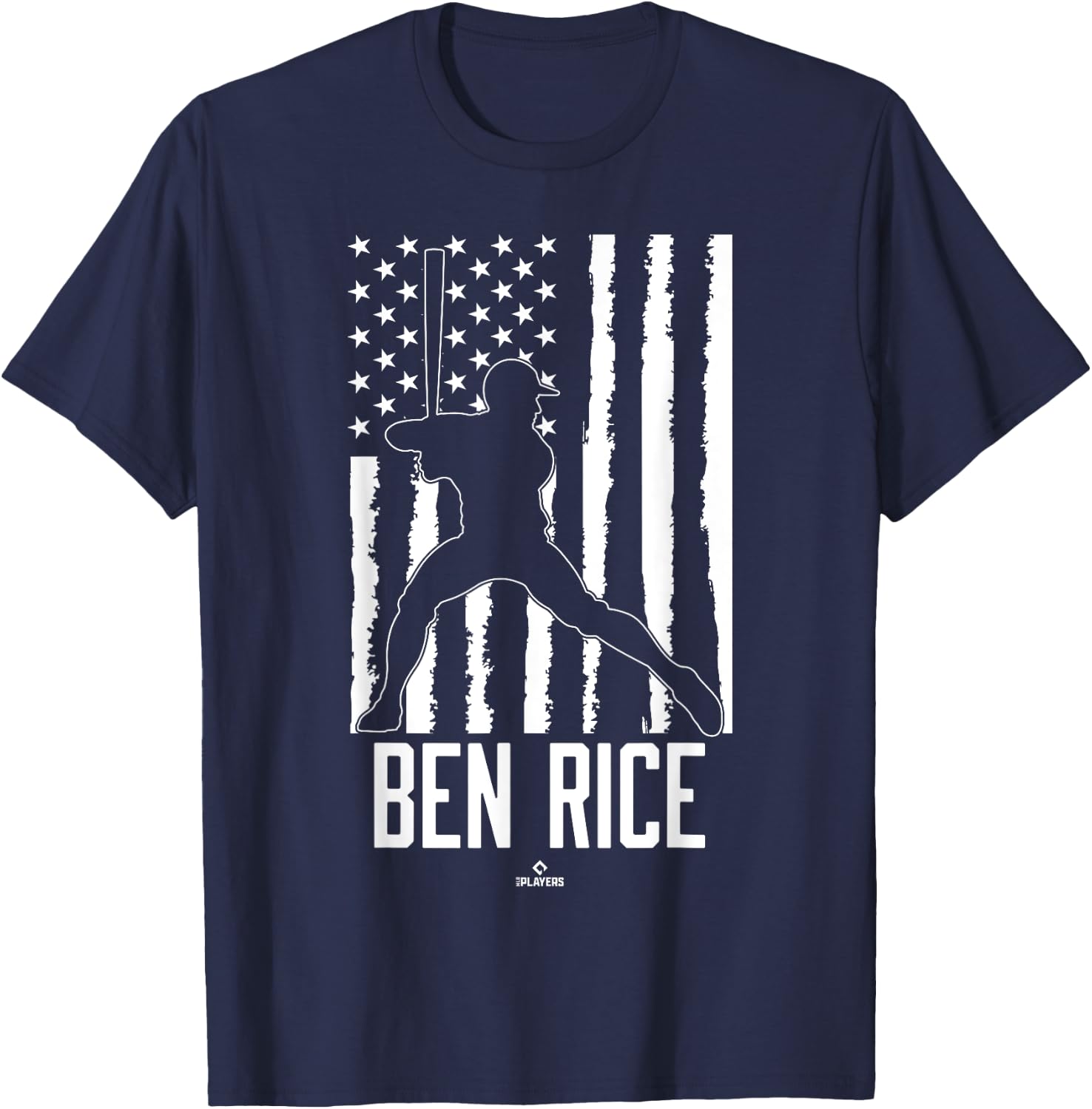 Distressed Flag Swing Ben Rice Prospect Baseball Fan Gear T-Shirt - T-Shirt | Navy