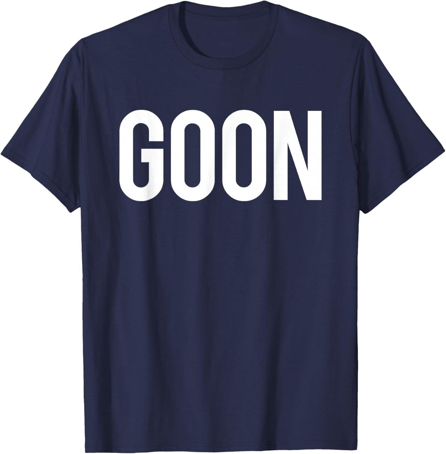 Goon T shirt | / Word Only On White Font T-Shirt - T-Shirt | Navy