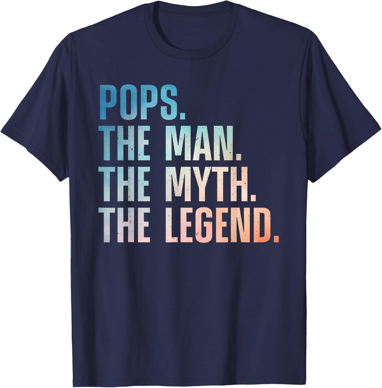 Best Pops Design For Grandpa Grandfather From Grandkids Pops T-Shirt - T-Shirt | Navy