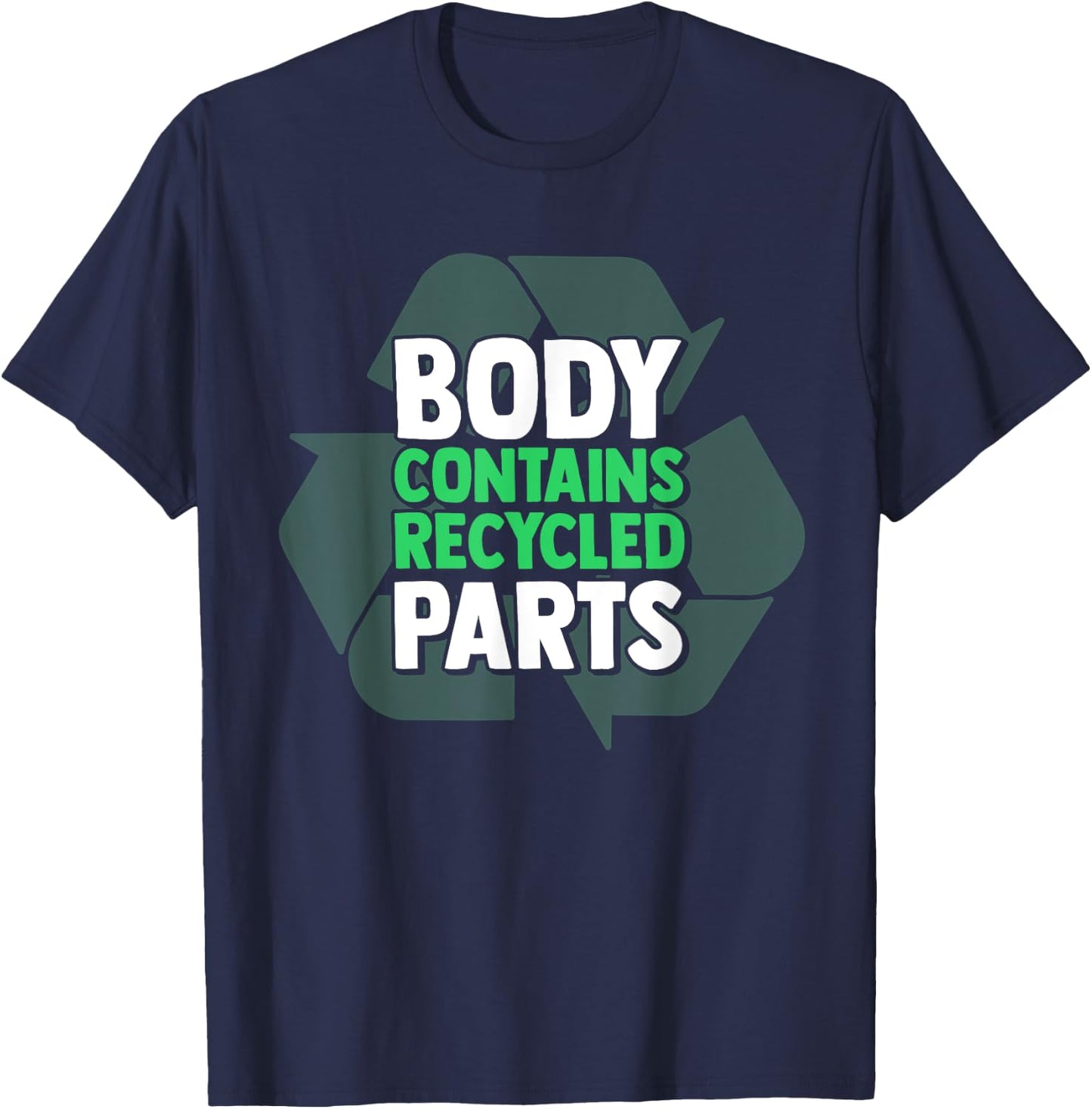 Body Contains Recycled Parts T-Shirt - T-Shirt | Navy