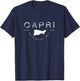 Capri Naples Italy Graphic Vintage Retro T Shirt T-Shirt - T-Shirt | Navy