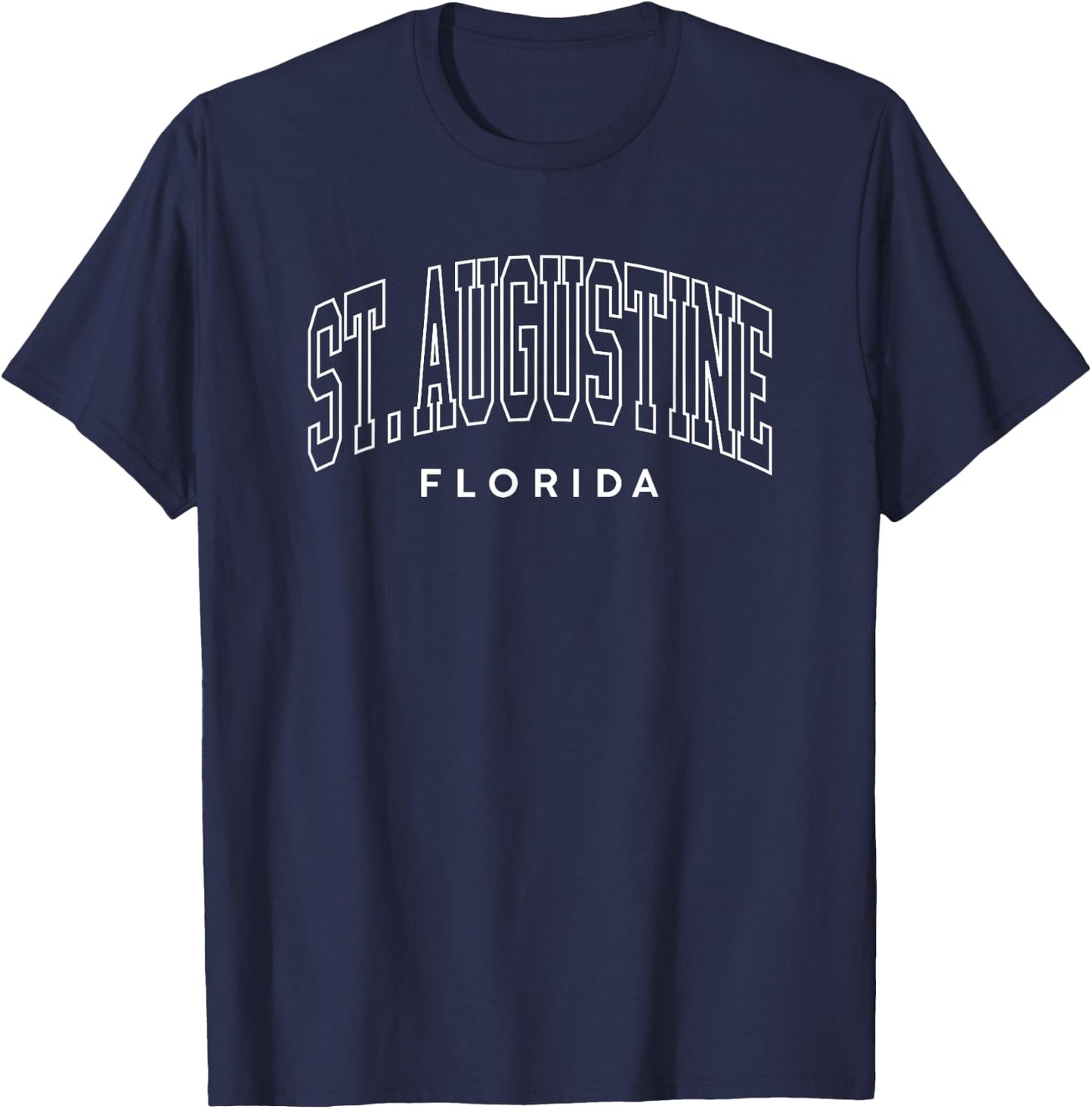 St Augustine Florida Retro Preppy Throwback Vintage Souvenir T-Shirt - T-Shirt | Navy