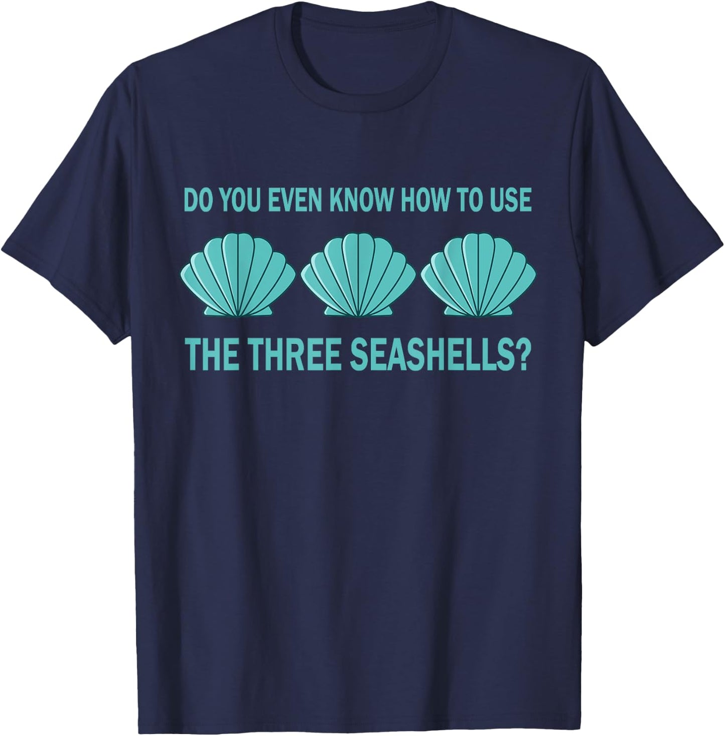 Three Seashells Demolition Man Meme Gift T-Shirt - T-Shirt | Navy