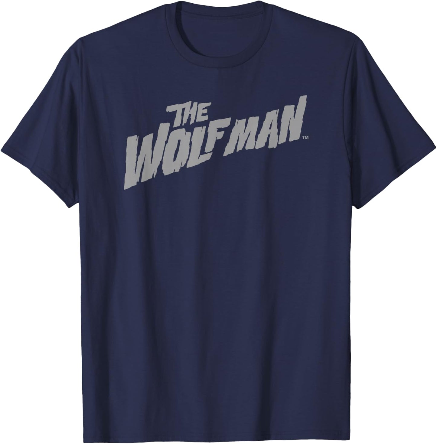 The Wolf Man Original with Grey Font T-Shirt - T-Shirt | Navy