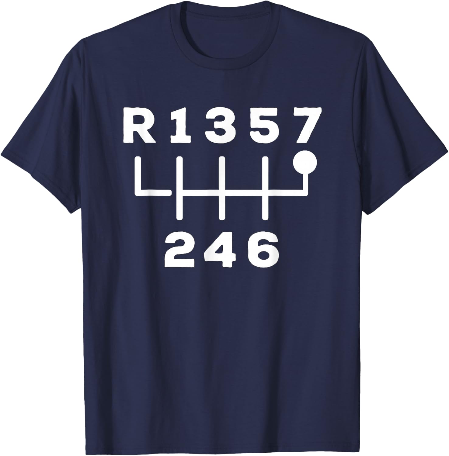 7 Speed Manual Transmission 7-Speed Stick Shift T-Shirt - T-Shirt | Navy