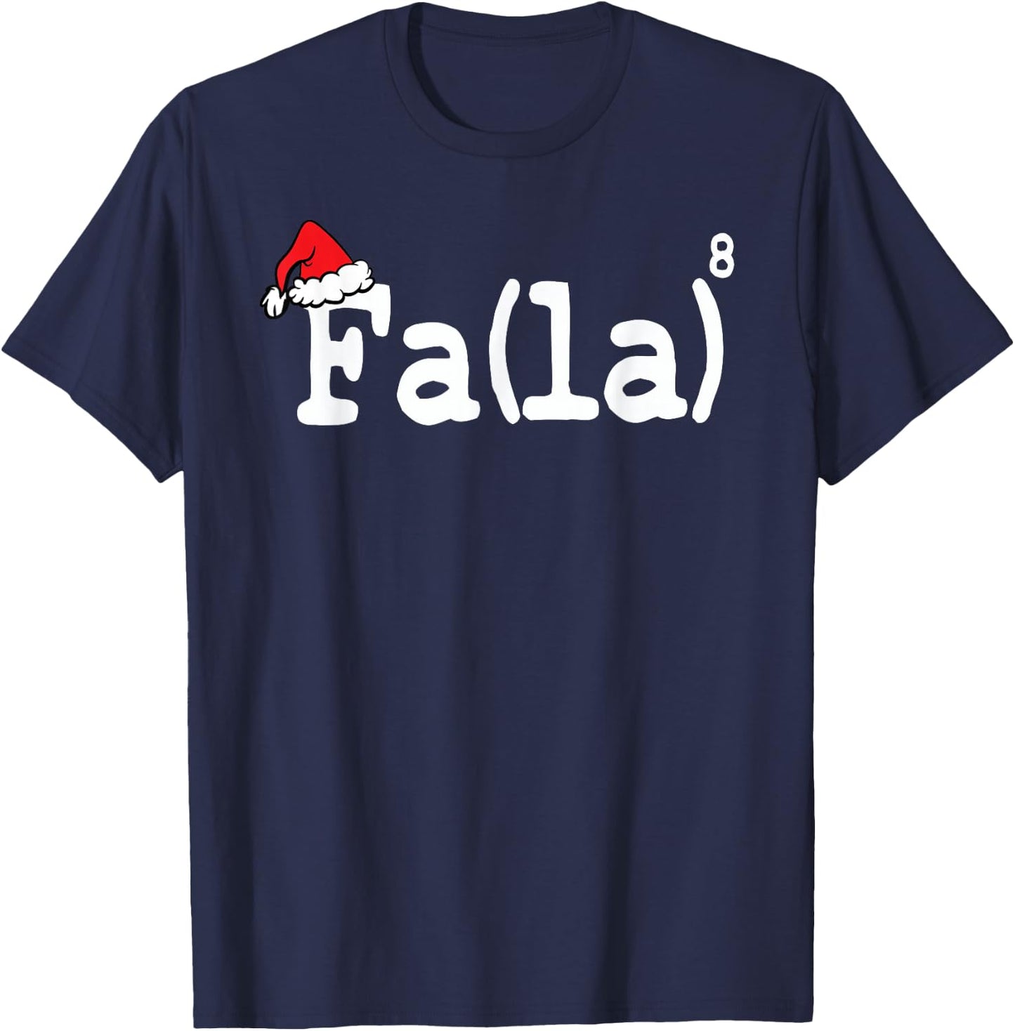 Christmas Cute Math Fa La Teacher Student T-Shirt - T-Shirt | Navy