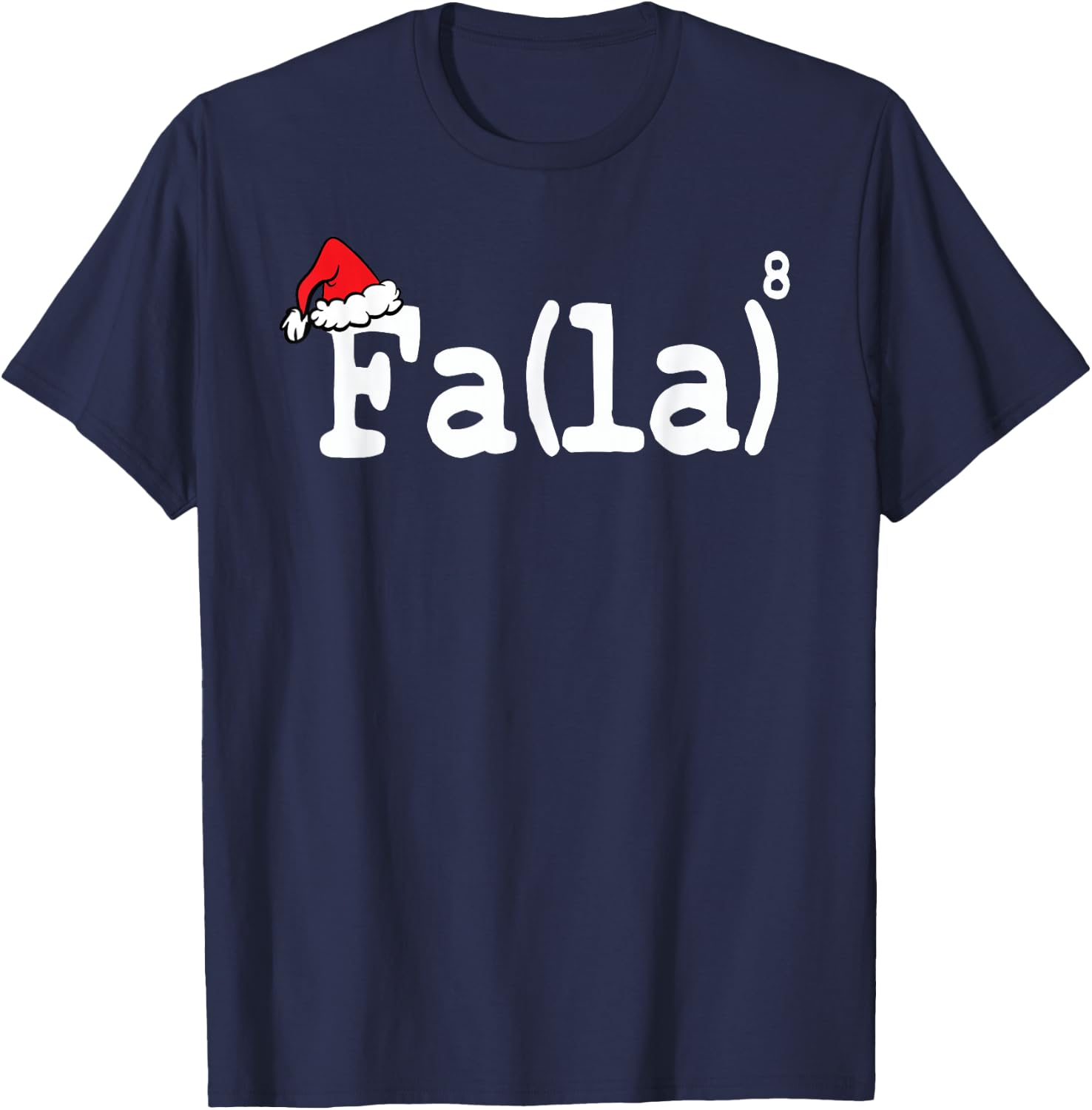 Christmas Cute Math Fa La Teacher Student T-Shirt - T-Shirt | Navy