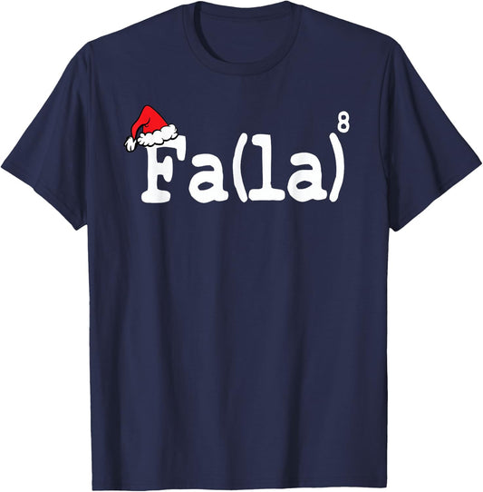 Christmas Cute Math Fa La Teacher Student T-Shirt - T-Shirt | Navy