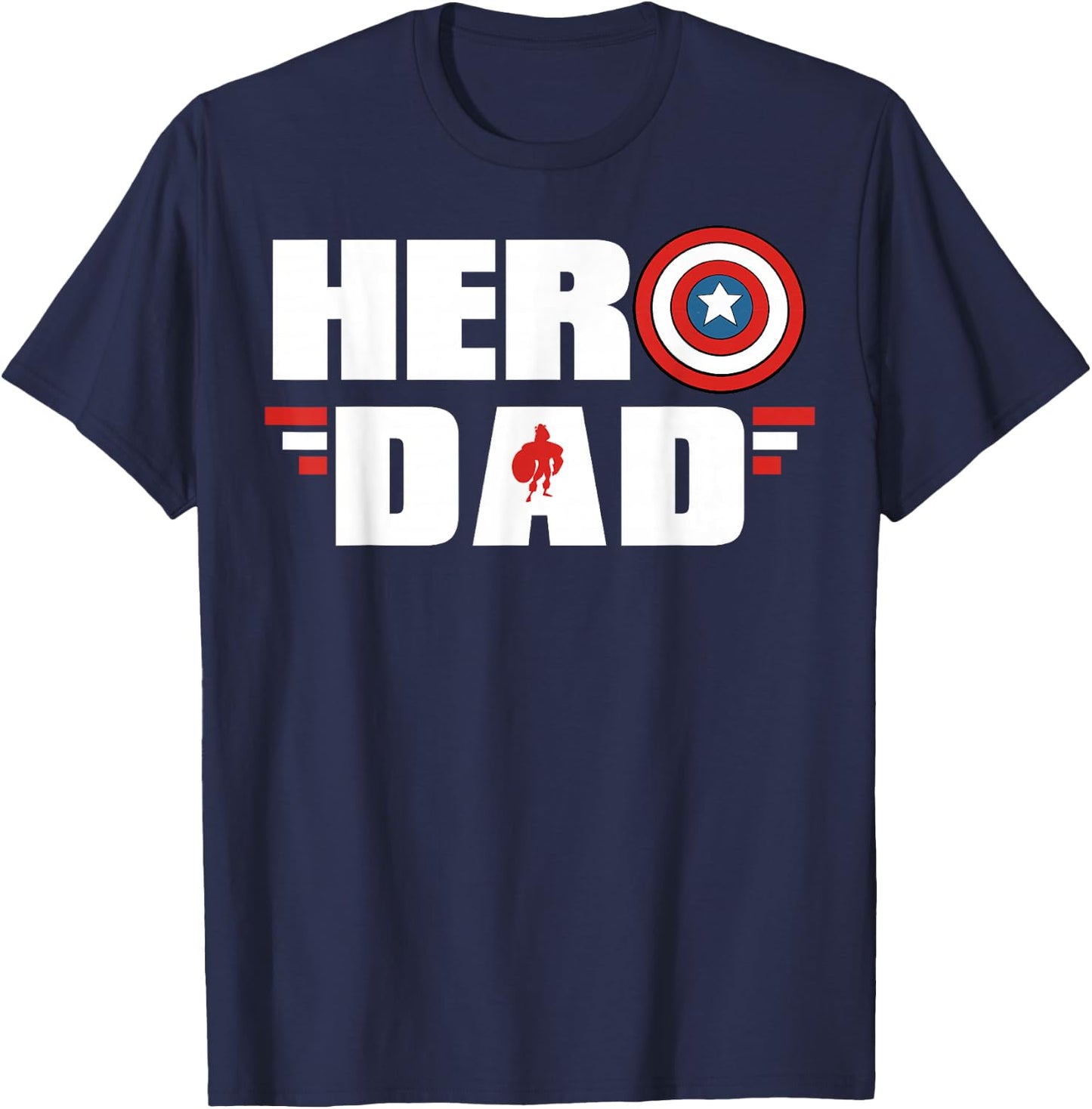 Marvel Father's Day Captain America Shield Hero Dad Logo T-Shirt - T-Shirt | Navy