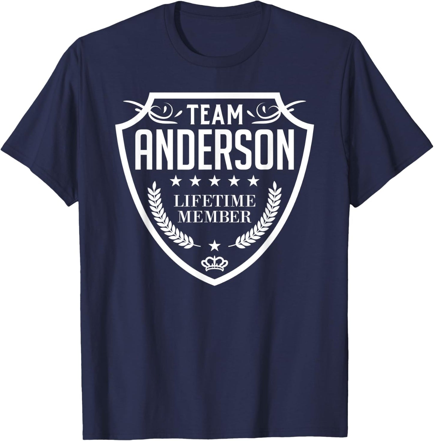 Team Anderson Lifetime Member Matching Family Crew Shirt T-Shirt - T-Shirt | Navy