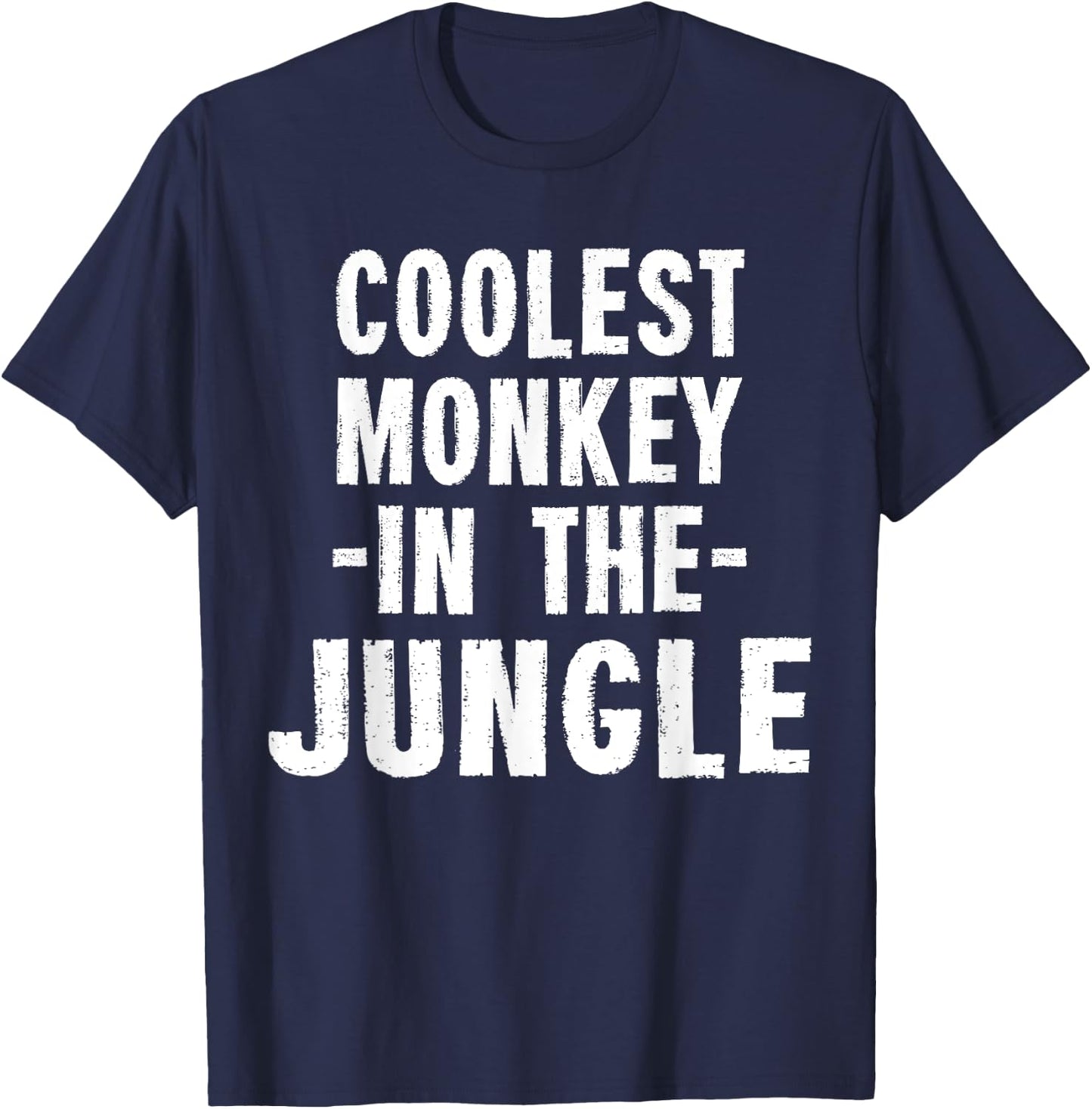 Coolest Monkey In The Jungle Ironic Odds T-Shirt - T-Shirt | Navy