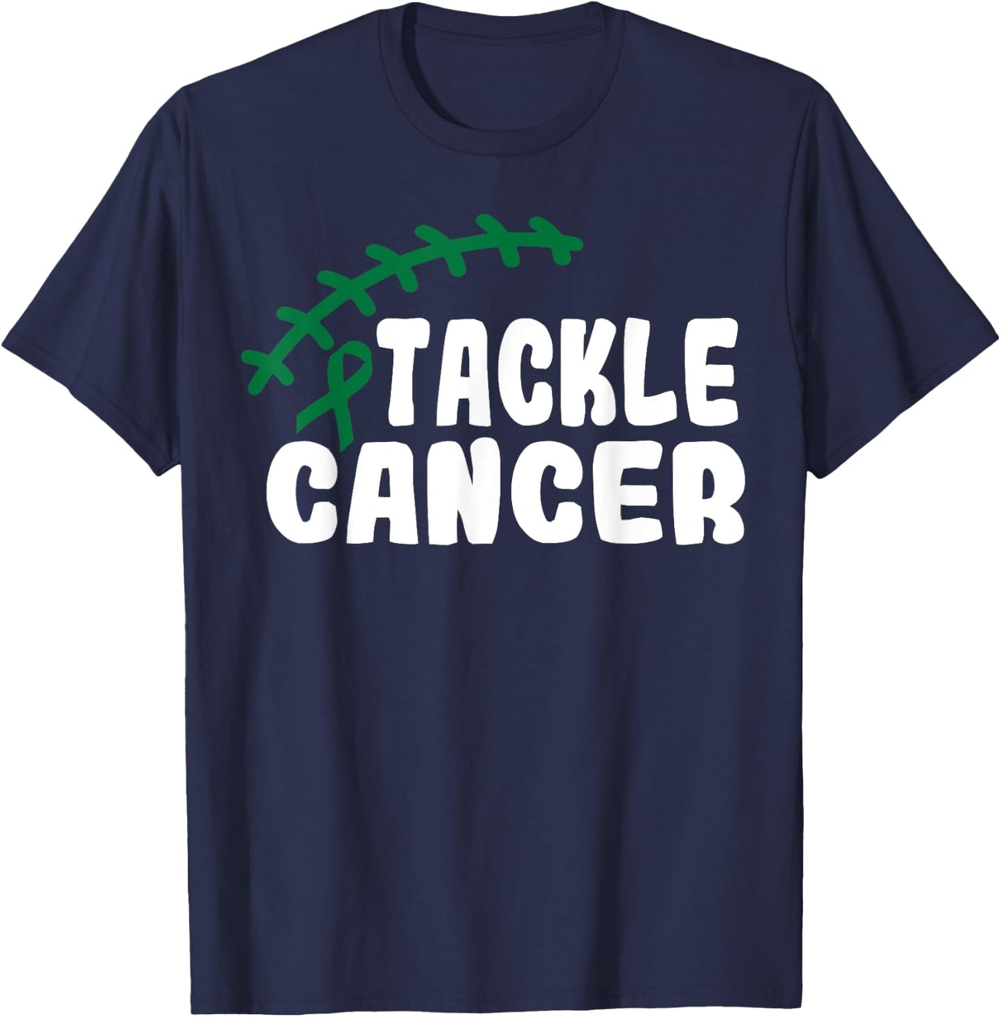 Tackle Liver Cancer Shirt For Football Lovers Fans T-Shirt - T-Shirt | Navy
