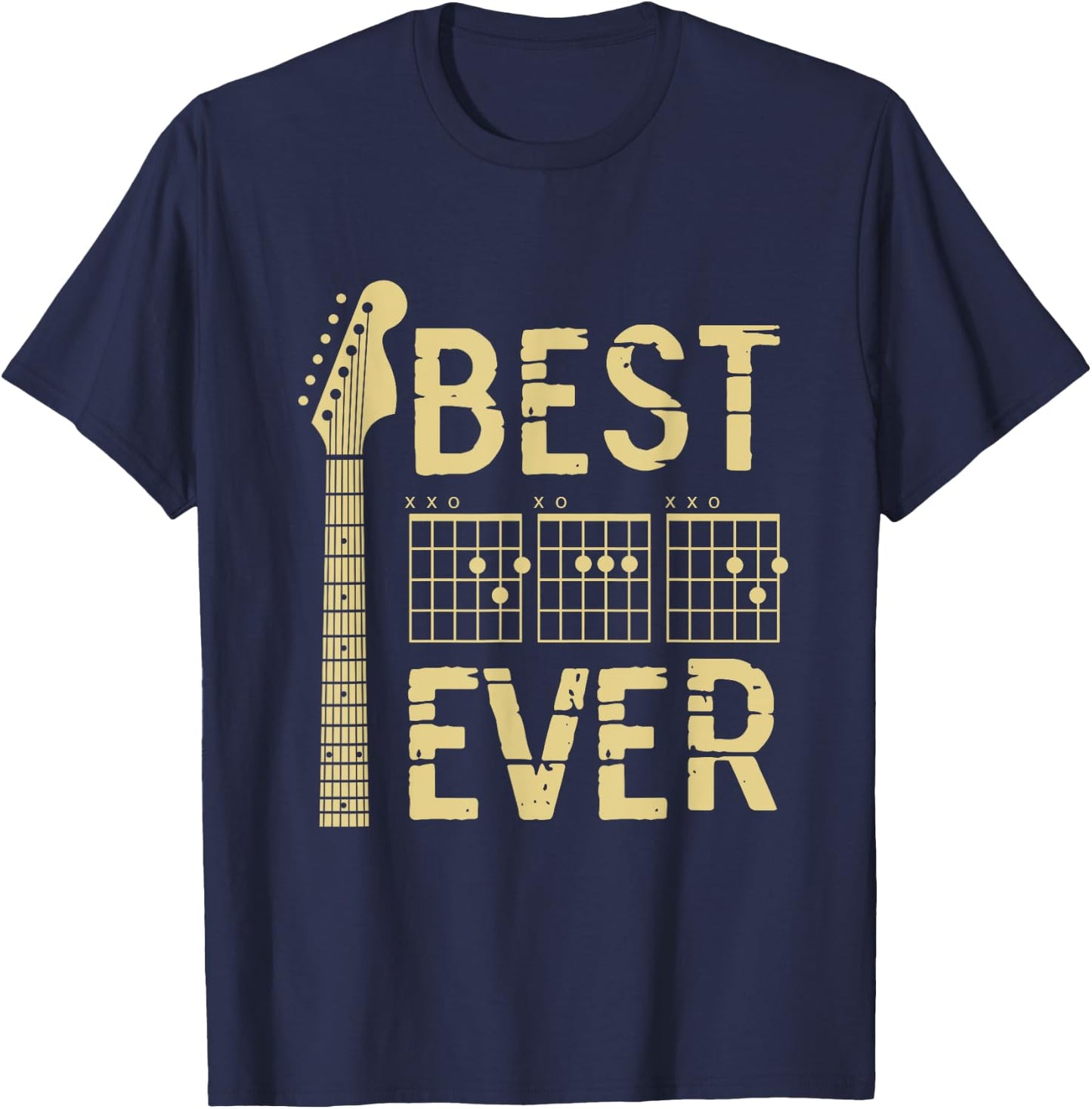 Guitarist Father Best Dad Ever D A D Chord Gifts Guitar T-Shirt - T-Shirt | Navy