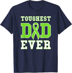 Toughest Dad Ever - Non-Hodgin's Lymphoma Cancer Awareness T-Shirt - T-Shirt | Navy