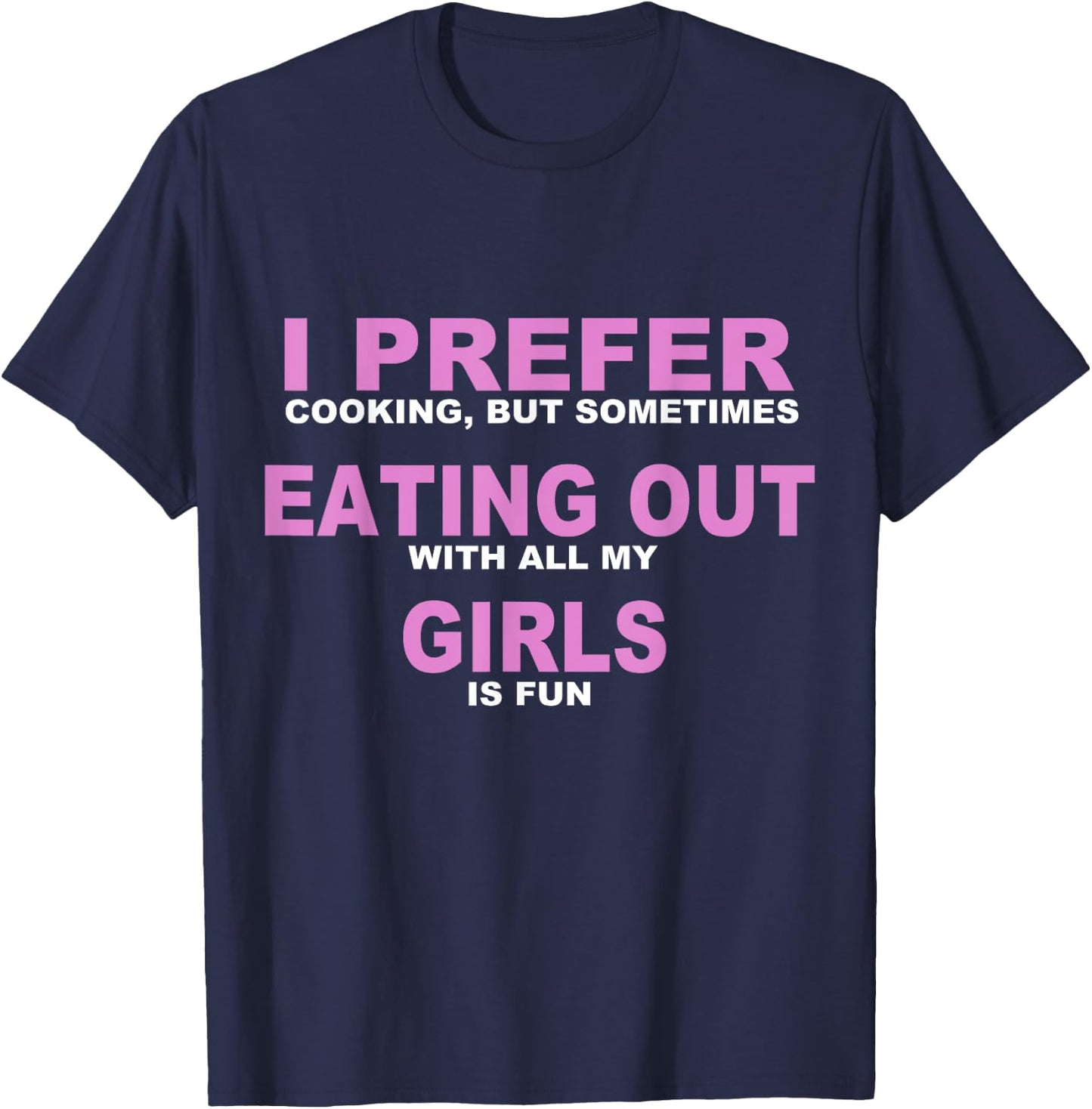AardvarkApparel Classic Fit Black Funny Lesbian Quote T-Shirt - T-Shirt | Navy