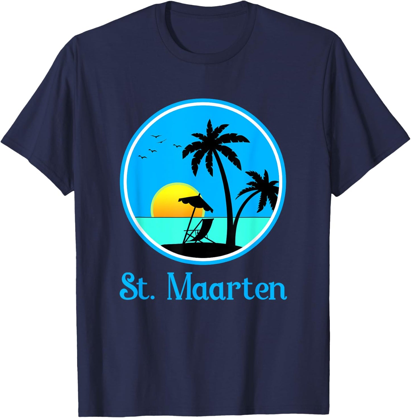 St. Maarten Souvenir Vacation Gift T-Shirt - T-Shirt | Navy