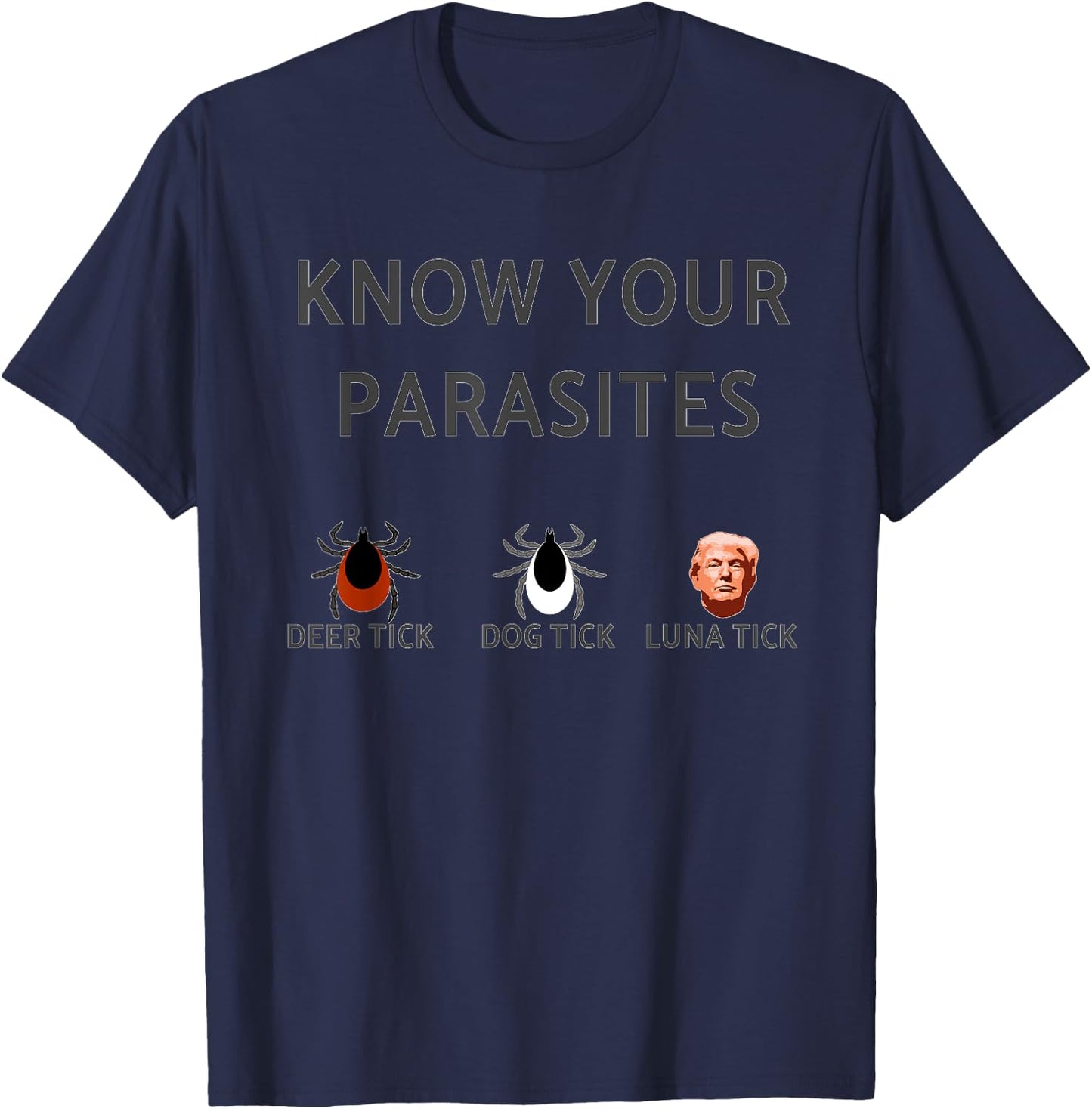 Know Your Parasites | Anti-Trump RESIST T-Shirt - T-Shirt | Navy