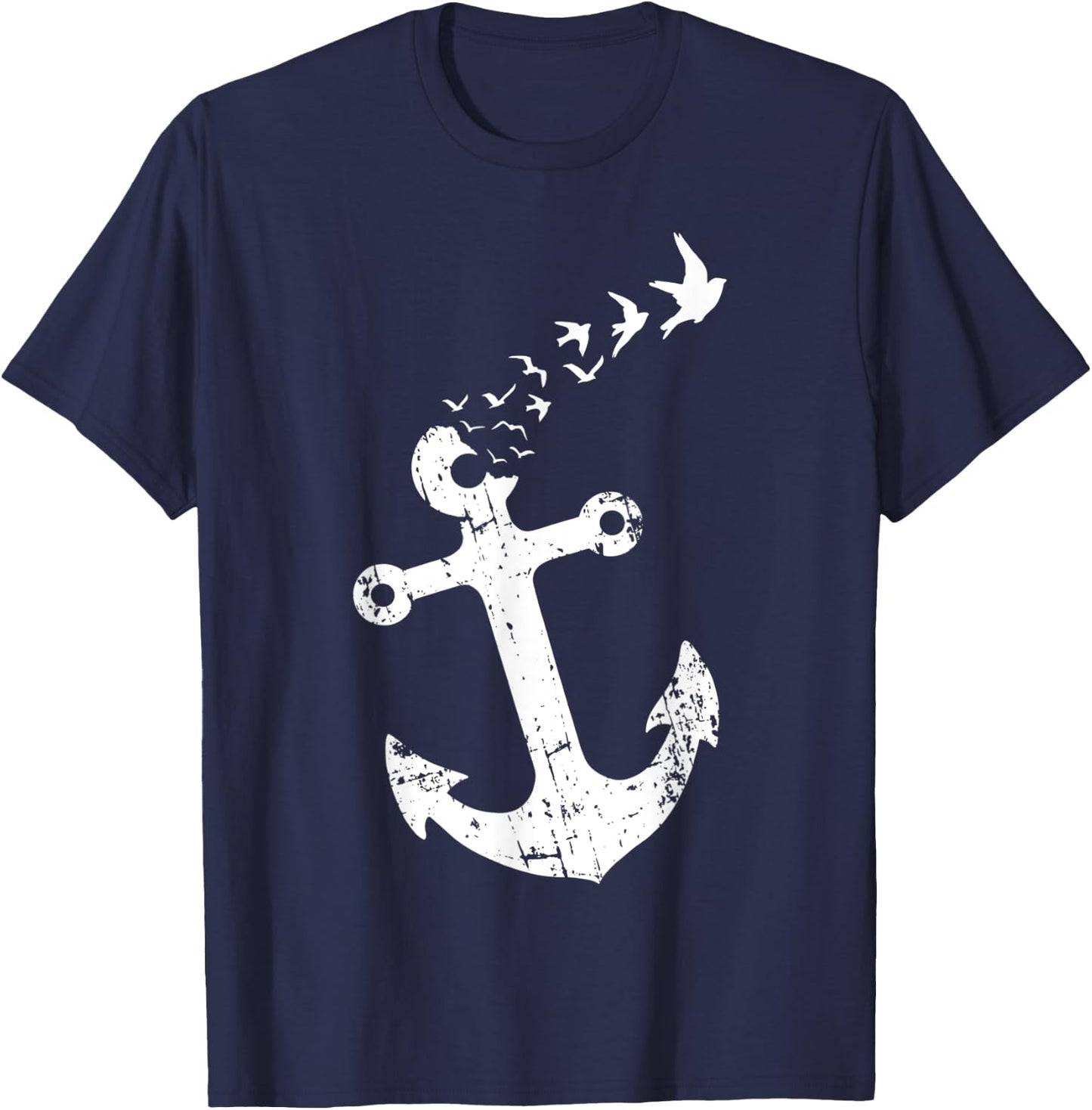 Free Indeed - Novelty Anchor T-Shirt - T-Shirt | Navy