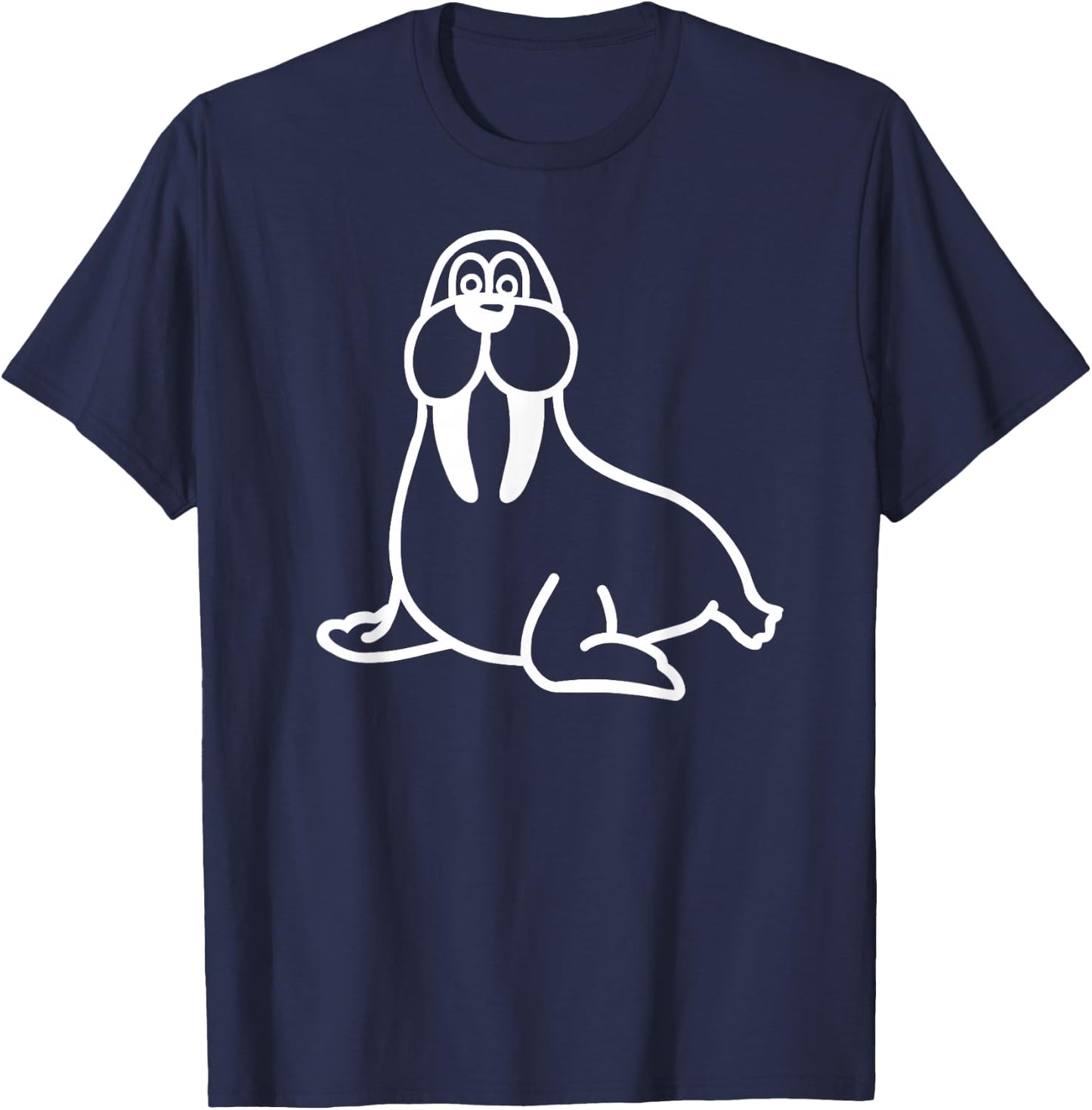 Cute comic walrus T-Shirt - T-Shirt | Navy
