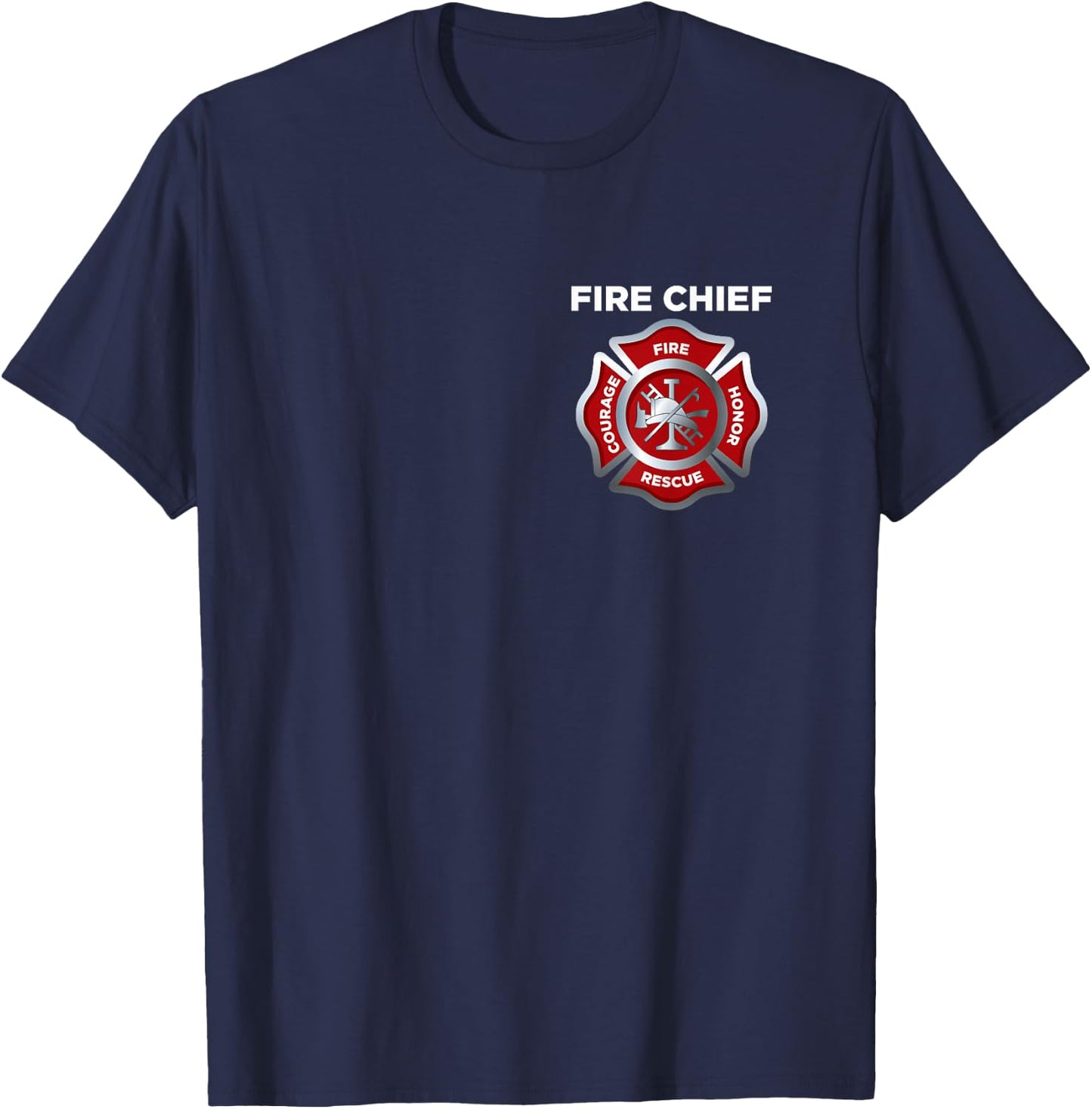 Firefighter Firefighting Fireman Fire Chief T-Shirt - T-Shirt | Navy