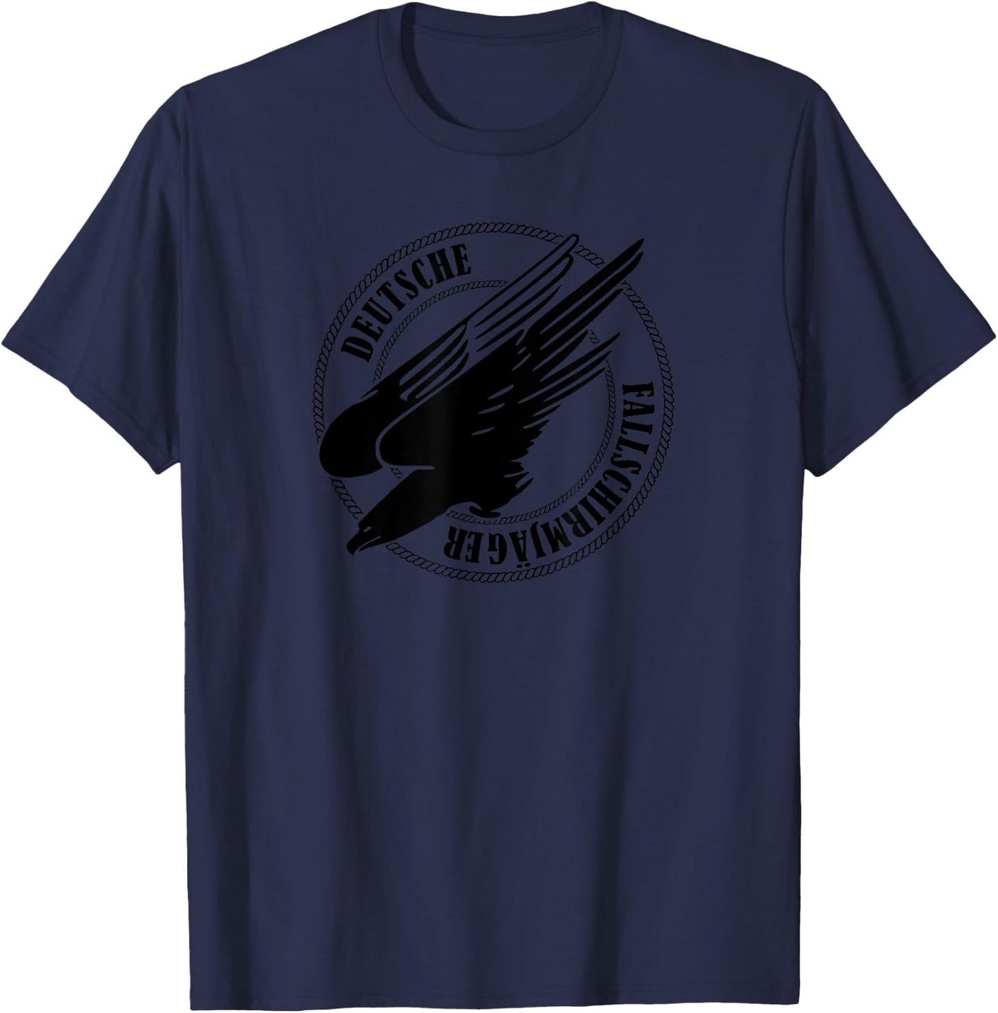 WW2 German Paratrooper - Fallschirmjager (subdued) T-Shirt - T-Shirt | Navy
