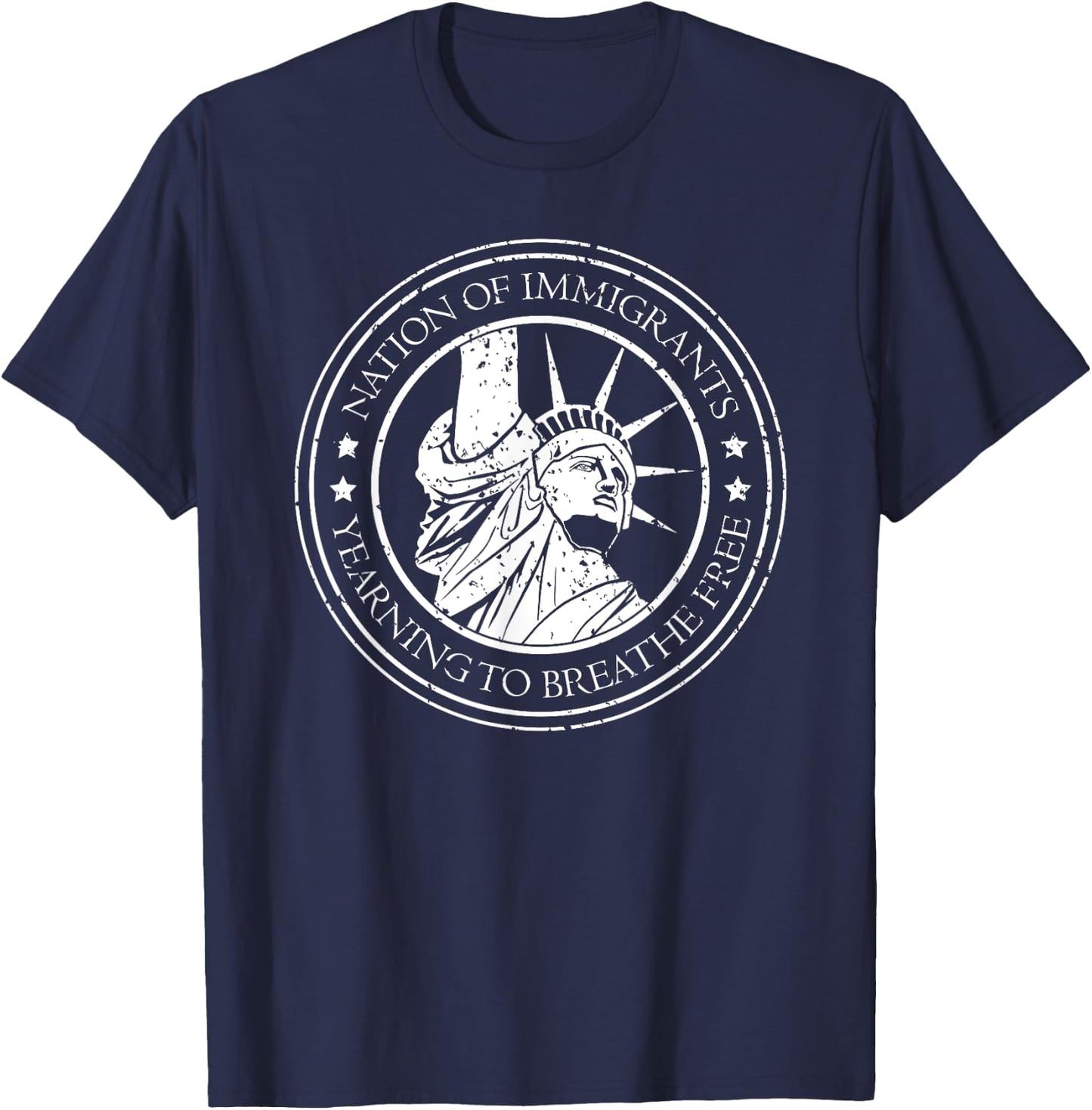 Nation of Immigrants - American Statue of Liberty T-Shirt - T-Shirt | Navy