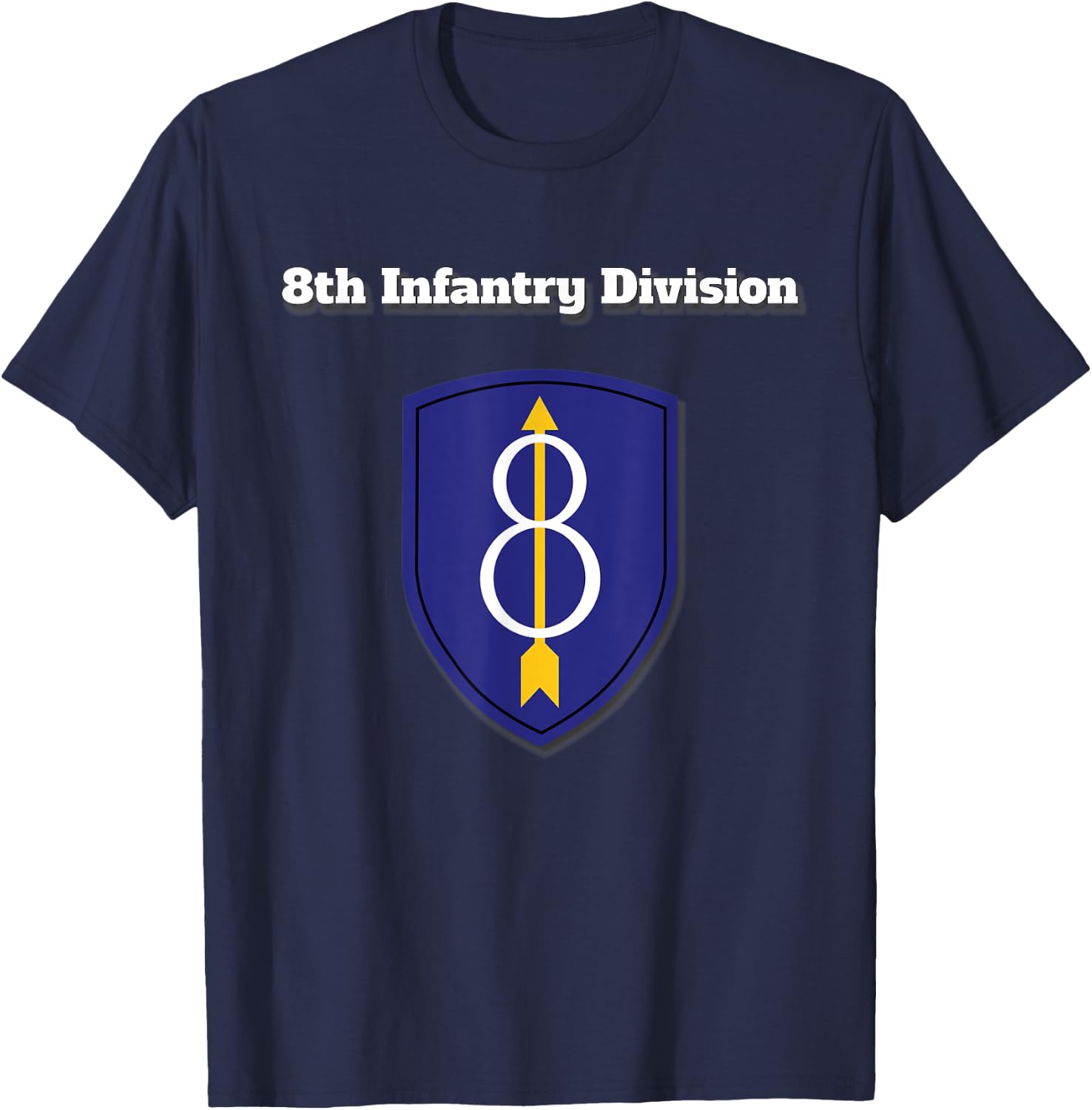 8th Infantry Division Color Military Design T-Shirt - T-Shirt | Navy