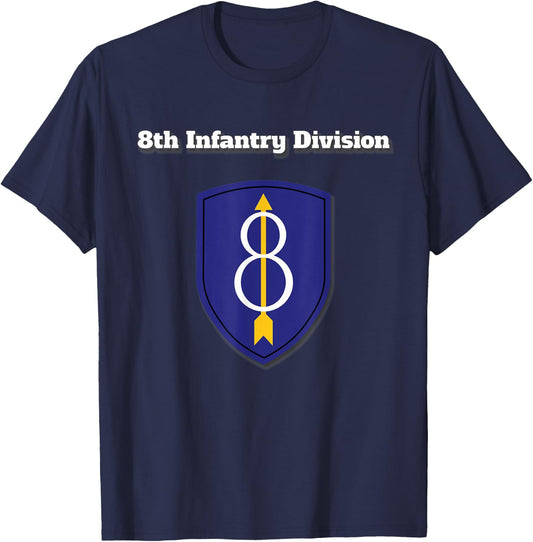 8th Infantry Division Color Military Design T-Shirt - T-Shirt | Navy
