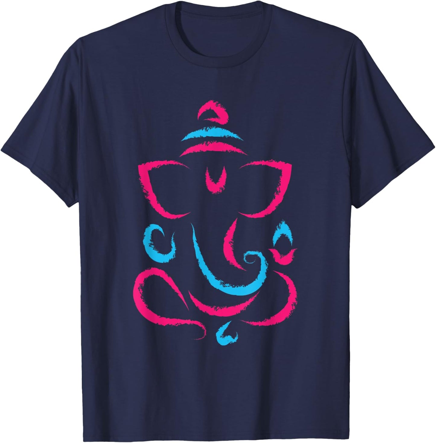 Yoga Hindu Indian Meditation Deepavali Diwali Rangoli Ganesh T-Shirt - T-Shirt | Navy