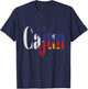 Cajun Pride Acadian Flag Cajun Shirt T-Shirt - T-Shirt | Navy