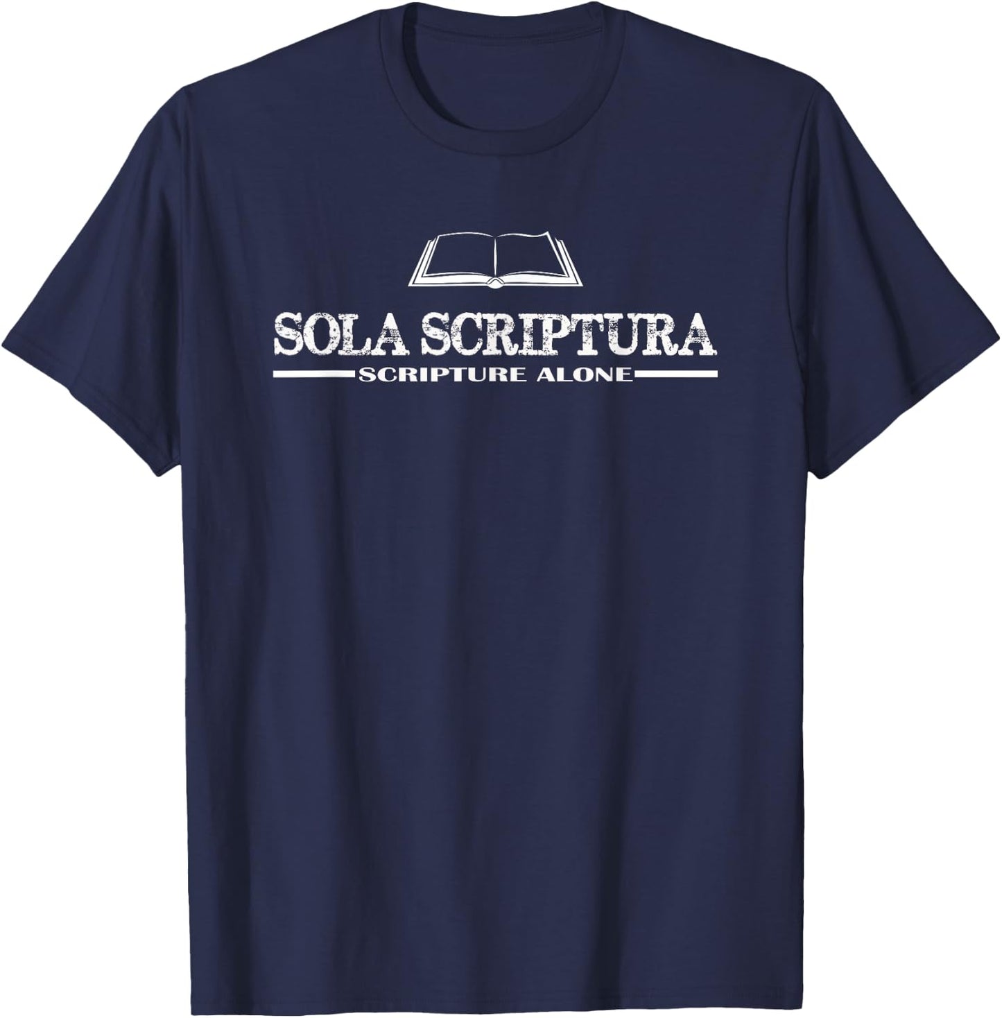 Sola Scriptura (Scripture Alone) Christian T-Shirt - T-Shirt | Navy