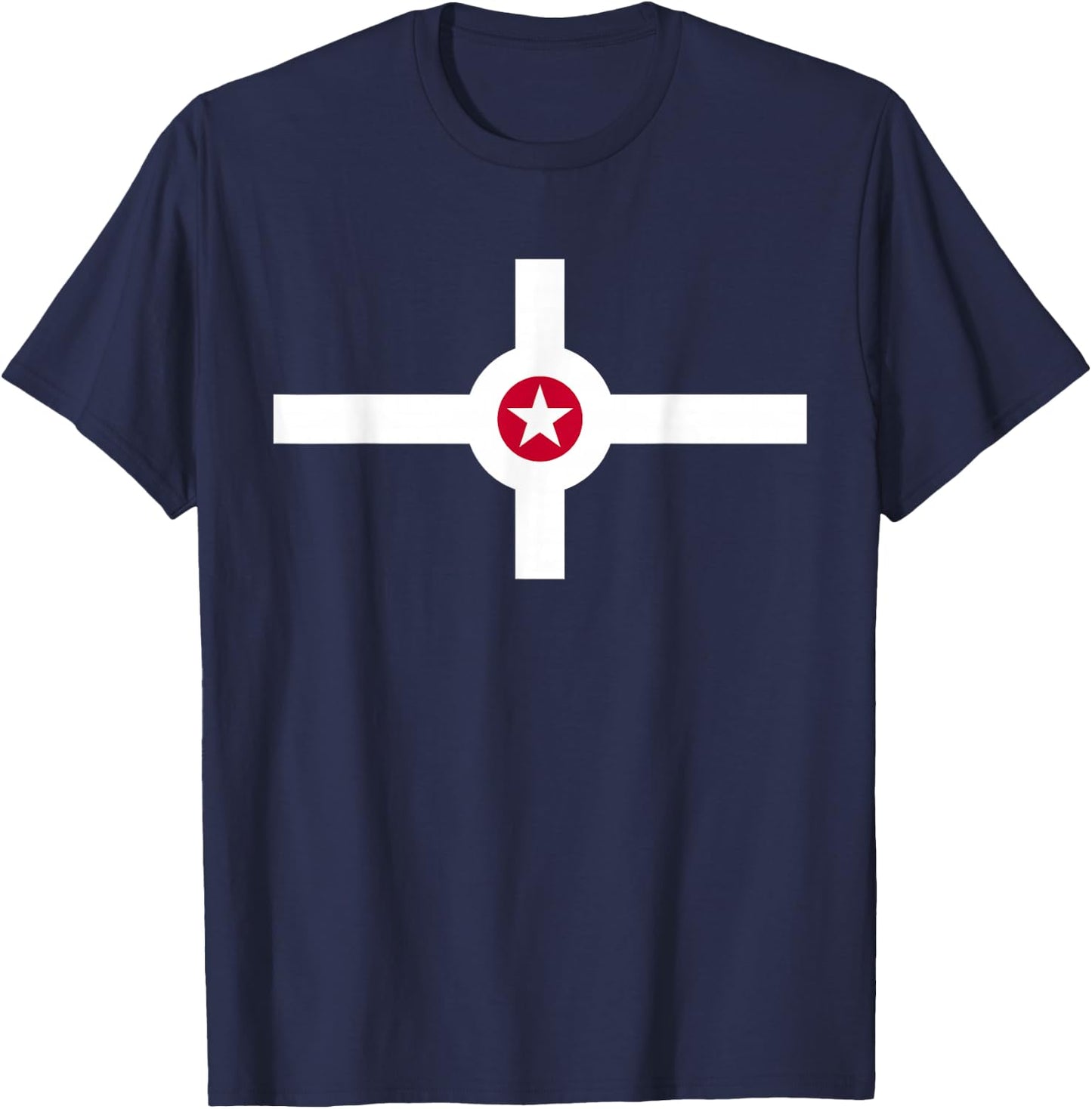 Indianapolis City Flag Print T-Shirt - T-Shirt | Navy