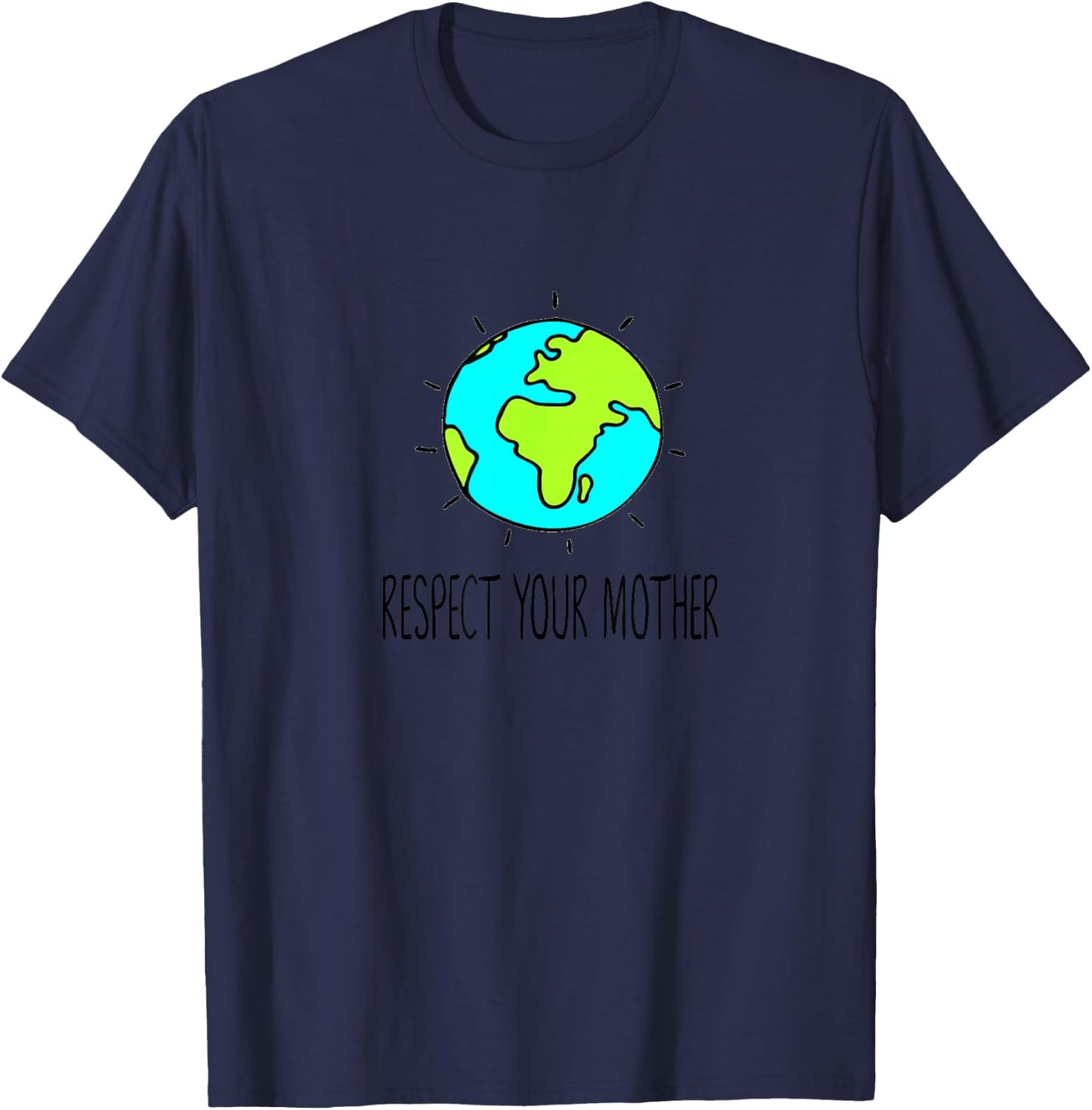 Respect your Mother Kid's , Mother Earth Shirt T-Shirt - T-Shirt | Navy