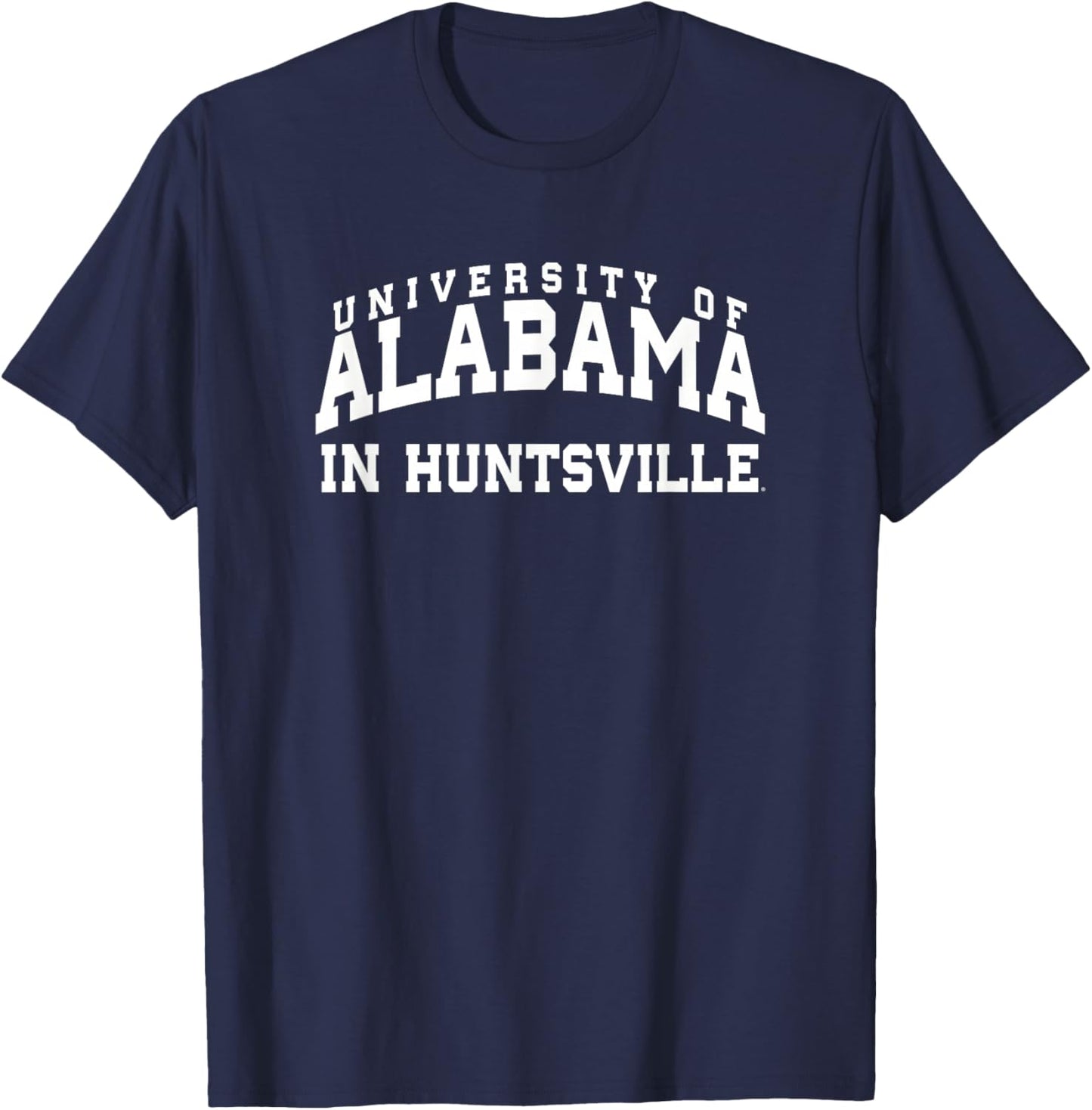 Alabama-Huntsville UAH Chargers Block University Stacked T-Shirt - T-Shirt | Navy