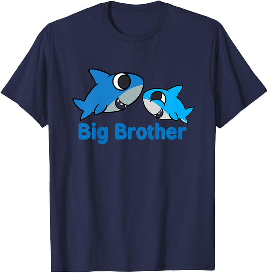Kids Big Brother Funny Shark for Brothers T-Shirt - T-Shirt | Navy